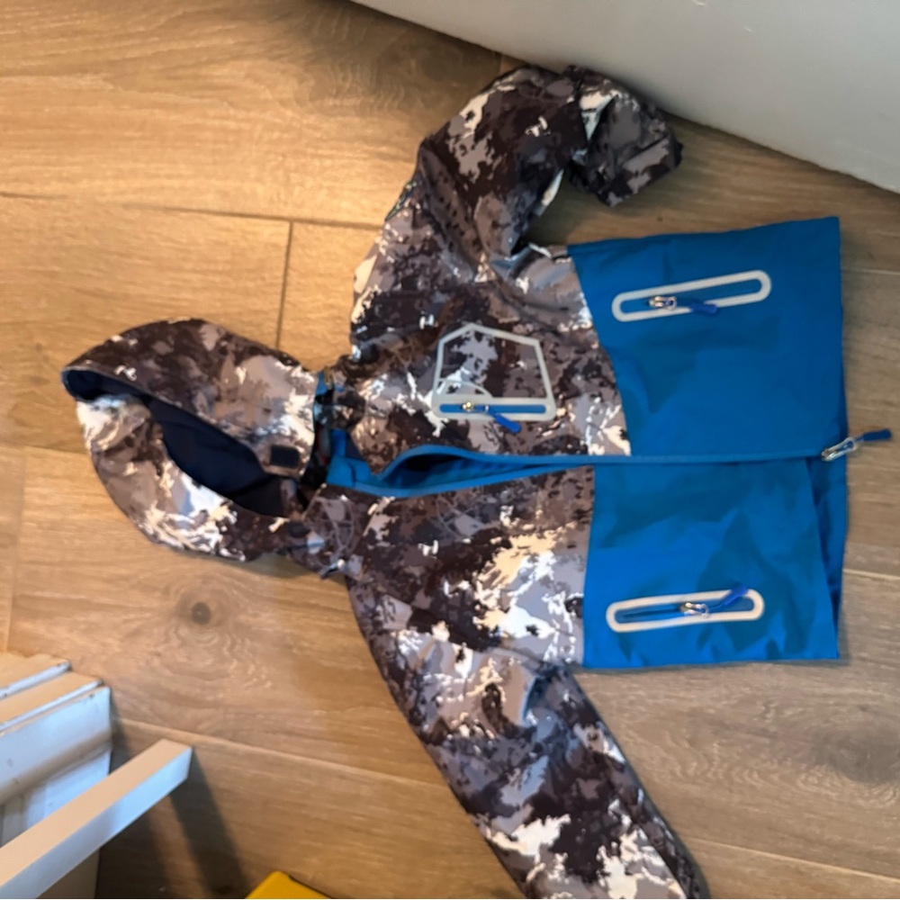 Kids Blue and Gray Camouflage Jacket